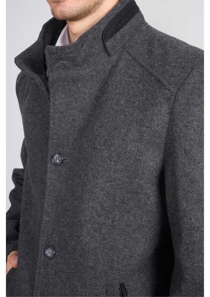 Çetinkaya Mentality 7850 Erkek Dik Yaka Regular Kaşe Kaban Antrasit fırsatları