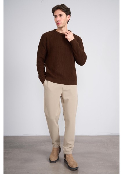 Çetinkaya Mentality 5293 Bisiklet Yaka 2/35 Akrilik Triko Kahve fırsatları