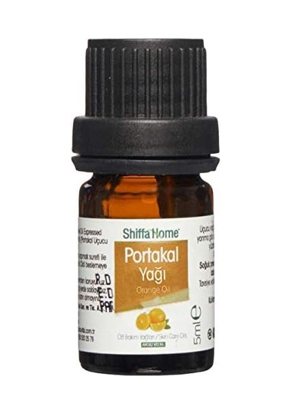 Shiffa Home Portakal Yağı 5 ml | Oleum Citrus Sinensis Saf Uçucu Yağ | C Vitamini, P, B, E Vitaminleri ve Mineral Zengini | Doğal Cilt Bakımı, Nemlendirici ve Besleyici