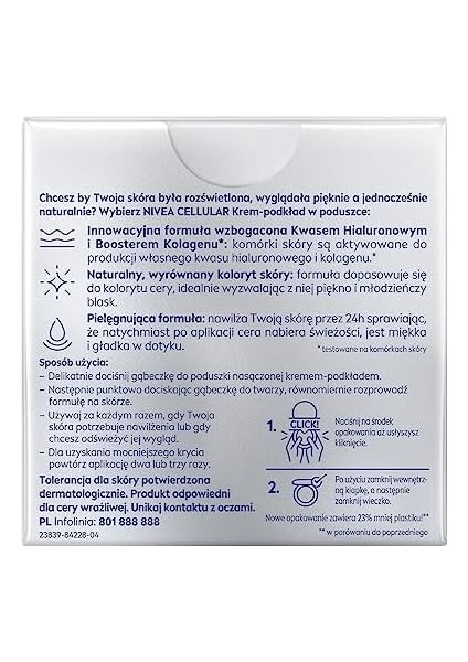 Nıvea Cellular Expert Finish Cushion Renkli Yüz Bakım Kremi 15ML, SPF15 Güneş Koruyucu, Açık Ton, Nemlendirici, Doğal Renk,hyaluron,kolajen modelleri