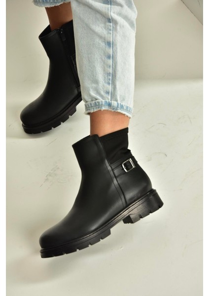 V674420409 Siyah Kalın Tabanlı Içi Tüylü Kadın Bot fiyatları