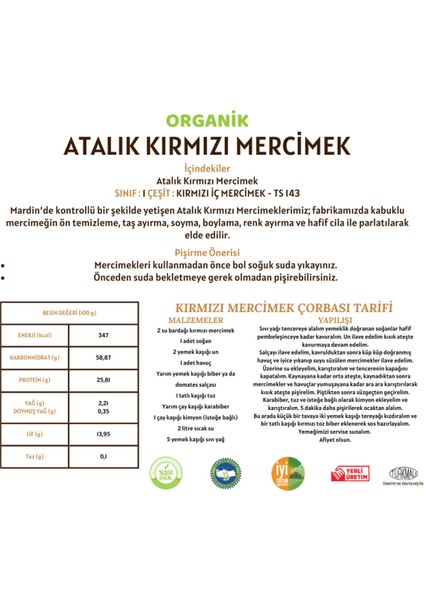 Atalık Kırmızı Mercimek - 5 Kilo fiyatları