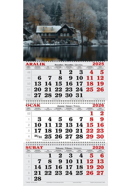 2026 Yılı Gemici Takvimi- Karlı Göl Evi