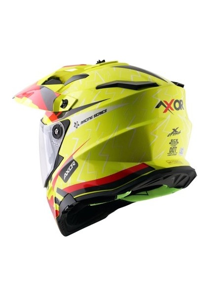 X-Cross Sarı Vizörlü Full Face Kapalı Cross Kask modelleri