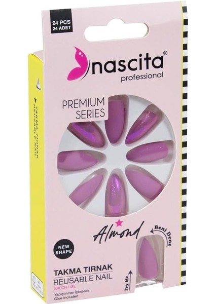 24'lü Almond Renkli Takma Tırnak - 152