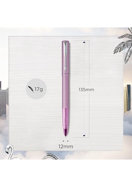 Xl Tükenmez | Pirinç Üzerine Metalik Lila Lake | Siyah Mürekkep Doldurmalı Ince Nokta | Hediye Kutusu fiyatları