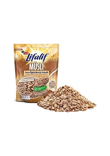 Eti Lifalif Ince Öğütülmüş Yulaflı Fındıklı, Kakao Çekirdekli, Kakaolu Müsli 250 G modelleri