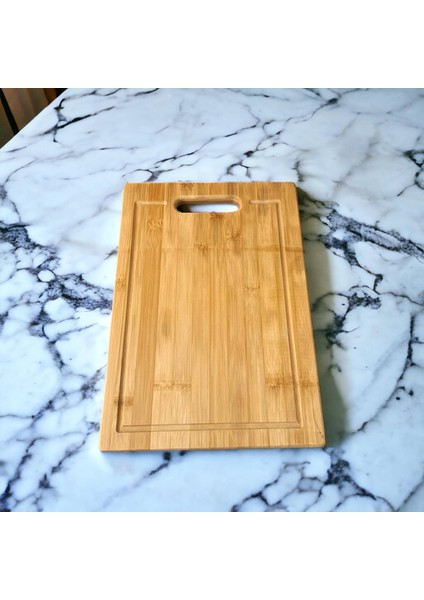 Bambu Kesme Tahtası Antibakteriel Yıkanabilir Doğrama Tahtası Dikdörtgen 34X24 cm