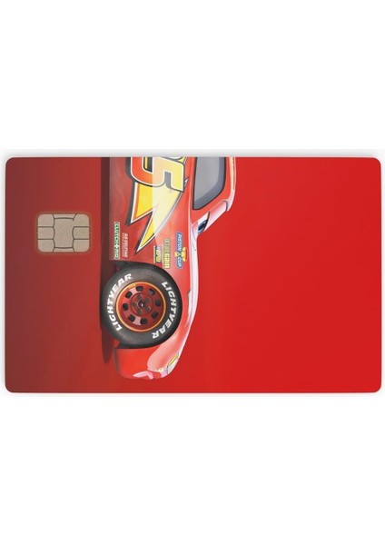 Şimşek Mcqueen 2'li Kart Kaplama Sticker Kredi/banka Kartı Kaplama modelleri