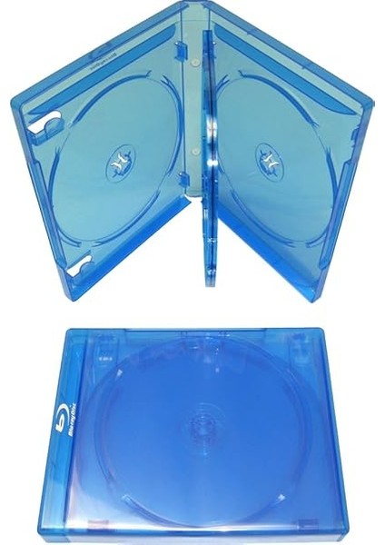 Blu-Ray DVD Filmleri Için Boş 21MM Kalın Dörtlü Mavi Yedek Kutular/kılıflar - 4 Disk Tutar - # BR4R21BL fiyatları