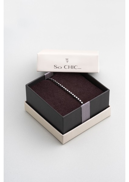 Italyan Rutenyum Kaplama Gümüş Erkek Bileklik indirimleri