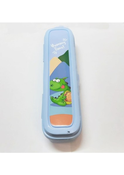 Mavi Multi Renkli Kapaklı Kalemlik Kutusu -Çanta Içi Saklama - Diş Fırçası - Makyaj Fırçası Kutu fırsatları