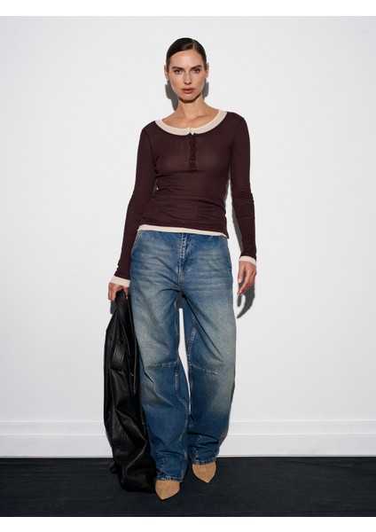 32169 %100 Pamuk Çift Katmanlı Top-Kahve indirimleri