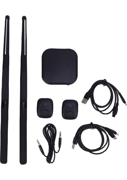 Drum Seti, Taşınabilir Hava Dul Sopa Kiti Yok Gürültü Davul Çok Fonksiyonlu 3D Hareket Sensörü 8 Ses Rgb Pedalı