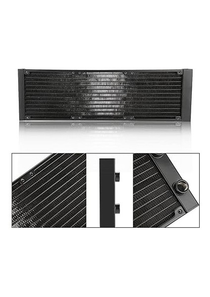 Bilgisayar Su Soğutma Sistemleri 12 Tüp Eşanjör G1/4 Iplik Su Ayırıcı Radyatör Bilgisayar Pc Cpu Için Su Soğutma Radyatörü Tüpü (360MM) modelleri