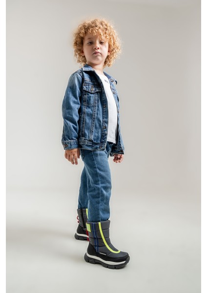 Erkek Çocuk Antrasit Su Geçirmez Anatomik Günlük Bot