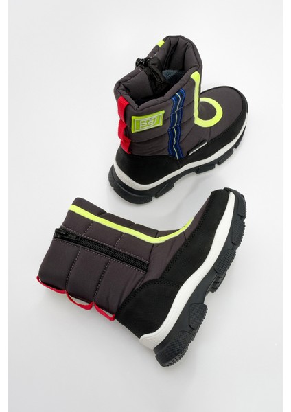 Erkek Çocuk Antrasit Su Geçirmez Anatomik Günlük Bot