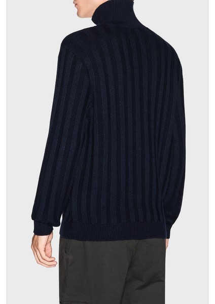 Yün Karışımlı Relaxed Fit Yarım Fermuarlı Dik Yaka Kazak Erkek Kazak XM001332 AF13776 UB101 modelleri