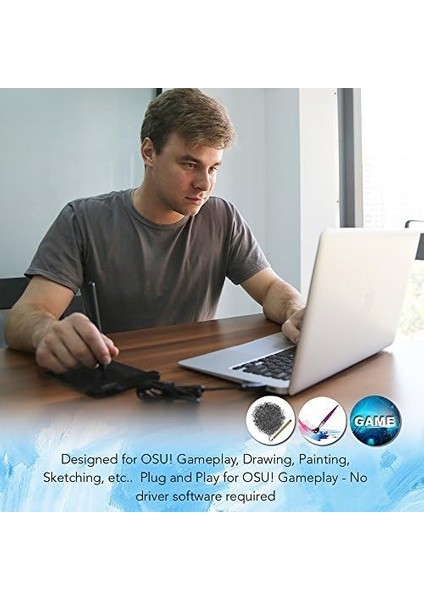 G430S 4 x 3 Inç Grafik Tablet Osu! Oyun Kalemi Tablet Kalem Tablet 8192 Basınç Hassasiyet Seviyesi 266 Rps (G430S, Siyah) fiyatları