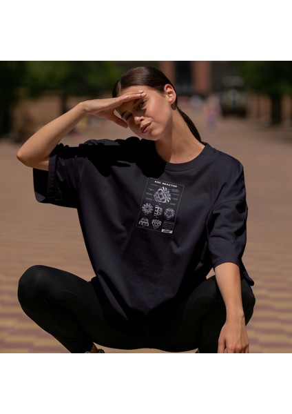 Arc Reactor Oversize Tişört - Siyah fiyatları