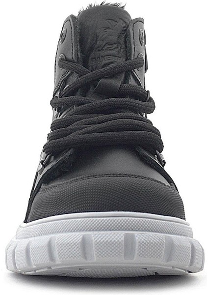 Hakiki Deri Siyah Gri Fermuarlı Erkek Çocuk Bot fırsatları