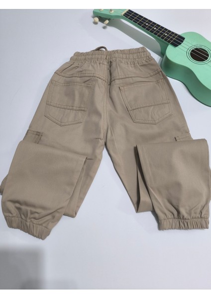 Çocuk Komando Cep Pantolon, Okul Gabardin, Kırışmaya Dayanıklı Rahat, Paça Bel Lastikli indirimleri