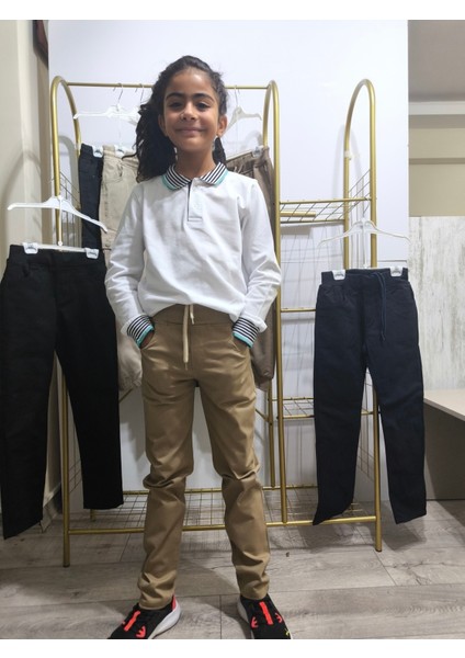 Çocuk Kanvas Okul Pantolonu Siyah Lacivert Bej fiyatları