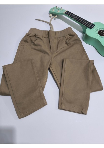 Çocuk Kanvas Okul Pantolonu Siyah Lacivert Bej