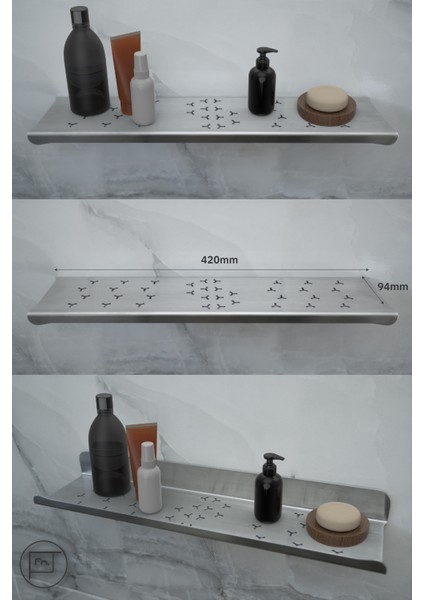 Reone - Paslanmaz Çift Taraflı Duvar Rafı modelleri