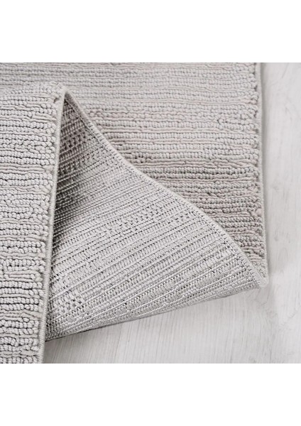 Caspe Modern Gri Polyester Makine Halısı modelleri