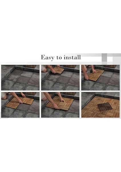 Ez-Floor Birbirine Geçen Zemin Döşeme Masif Teak Ağacı Yağlı Kaplama (10'lu Set), Uzun 9 Çıta fiyatları