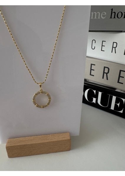 Xuping Xoxo Taşlı Model Halka Gold Çelik Kolye indirimleri