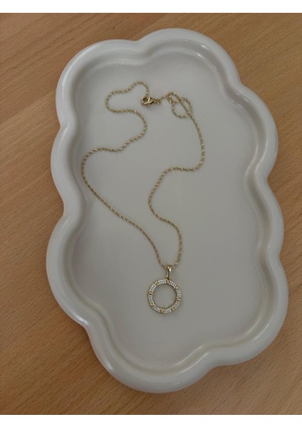 Xuping Xoxo Taşlı Model Halka Gold Çelik Kolye