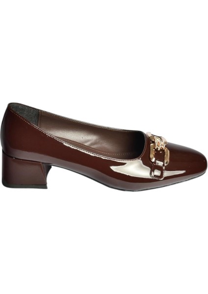 V250632308 Kahverengi Rugan Kalın Alçak Topuklu Kadın Ayakkabı indirimleri