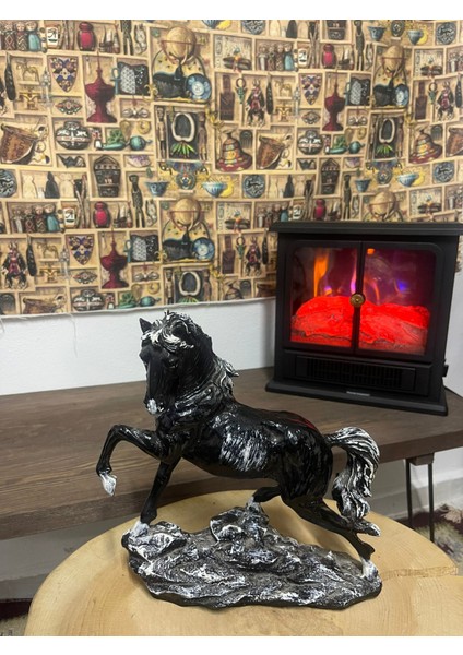 Dekoratif Siyah At Biblo Tasarımı - Ev ve Ofis Dekorasyonu modelleri