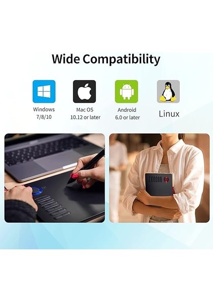 A15 Pro Grafik Çizim Tableti, 10 x 6 Inç Dijital Çizim Tableti, 12 Kısayol Tuşu ve Bir Quick Dial (8192 Level Pressure Battery -Free Stylus) fiyatları