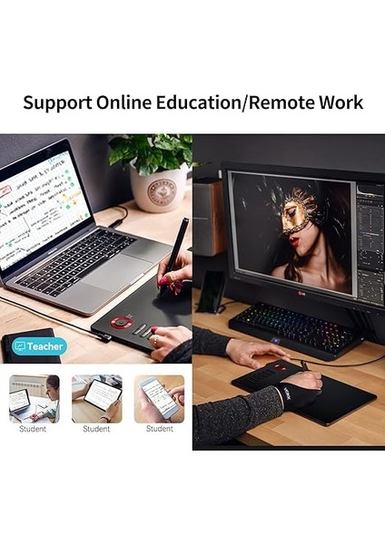 A15 Pro Grafik Çizim Tableti, 10 x 6 Inç Dijital Çizim Tableti, 12 Kısayol Tuşu ve Bir Quick Dial (8192 Level Pressure Battery -Free Stylus) fırsatları