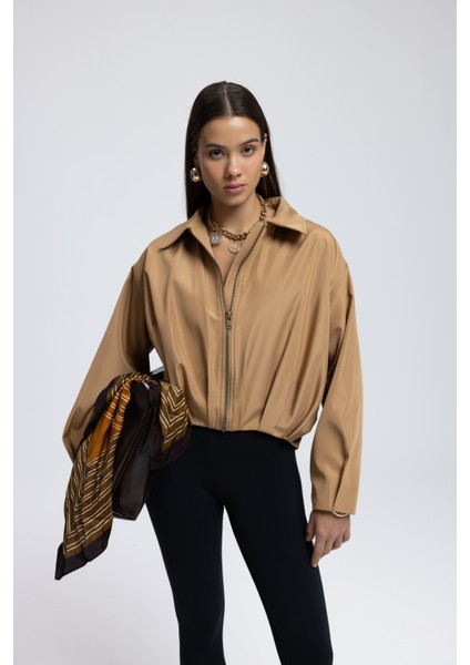 Astrid Mevsimlik Camel Kısa Bomber Ceket fiyatları