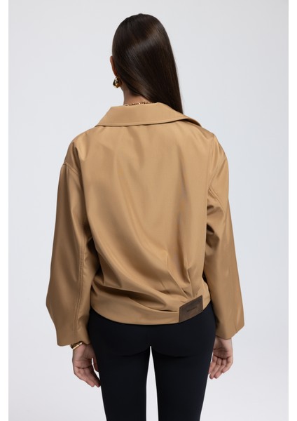 Astrid Mevsimlik Camel Kısa Bomber Ceket indirimleri