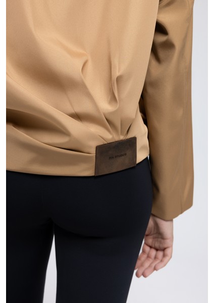 Astrid Mevsimlik Camel Kısa Bomber Ceket