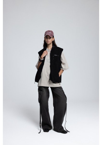 Alberg Siyah Salaş Teddy Yelek fiyatları