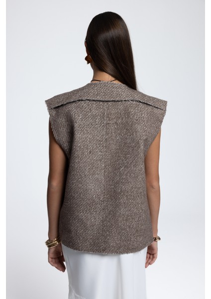 Faven Kahve Yan Yırtmaç Detay Yelek indirimleri