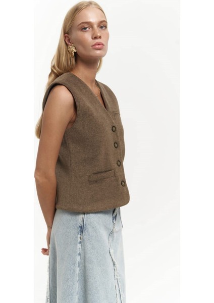 Pace Soft Kahve Kısa Yelek