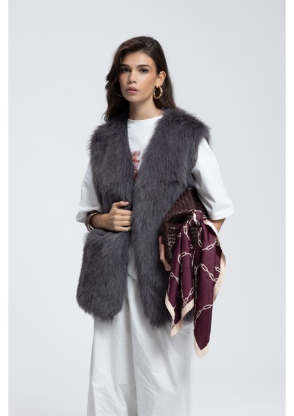 Plush Antrasit Yelek modelleri