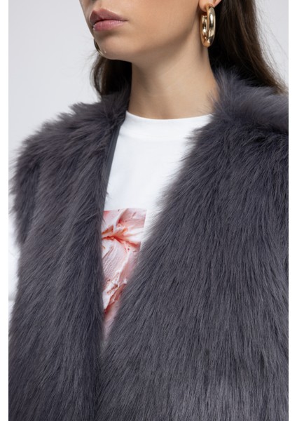 Plush Antrasit Yelek