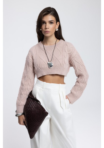 Mohan Soft Pembe Crop Kazak