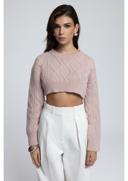 Mohan Soft Pembe Crop Kazak modelleri