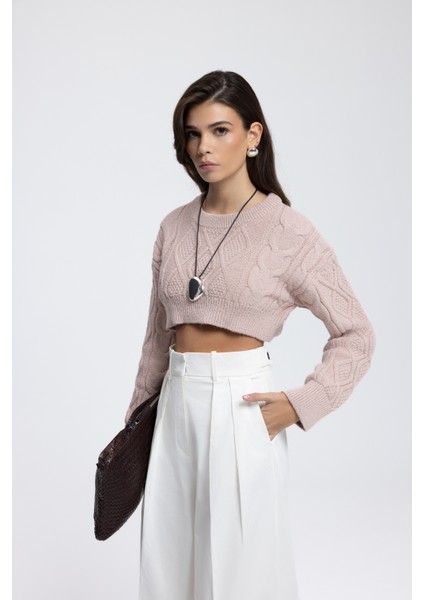 Mohan Soft Pembe Crop Kazak