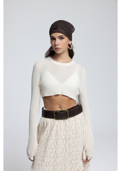 Liana Bej Yumuşak Doku Triko Crop fiyatları