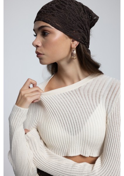 Liana Bej Yumuşak Doku Triko Crop